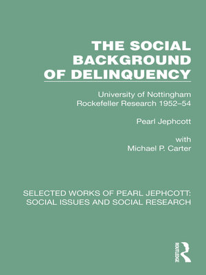 cover image of The Social Background of Delinquency